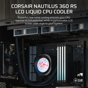 Corsair NAUTILUS 360 RS LCD Liquid CPU Cooler - Black