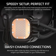 Corsair NAUTILUS 360 RS LCD Liquid CPU Cooler - Black