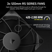 Corsair NAUTILUS 360 RS LCD Liquid CPU Cooler - Black