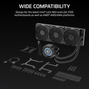 Corsair NAUTILUS 360 RS LCD Liquid CPU Cooler - Black