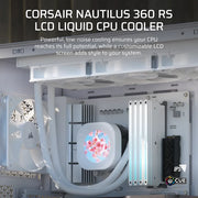 Corsair NAUTILUS 360 RS LCD Liquid CPU Cooler - White