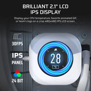 Corsair NAUTILUS 360 RS LCD Liquid CPU Cooler - White