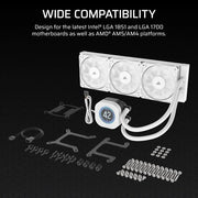 Corsair NAUTILUS 360 RS LCD Liquid CPU Cooler - White
