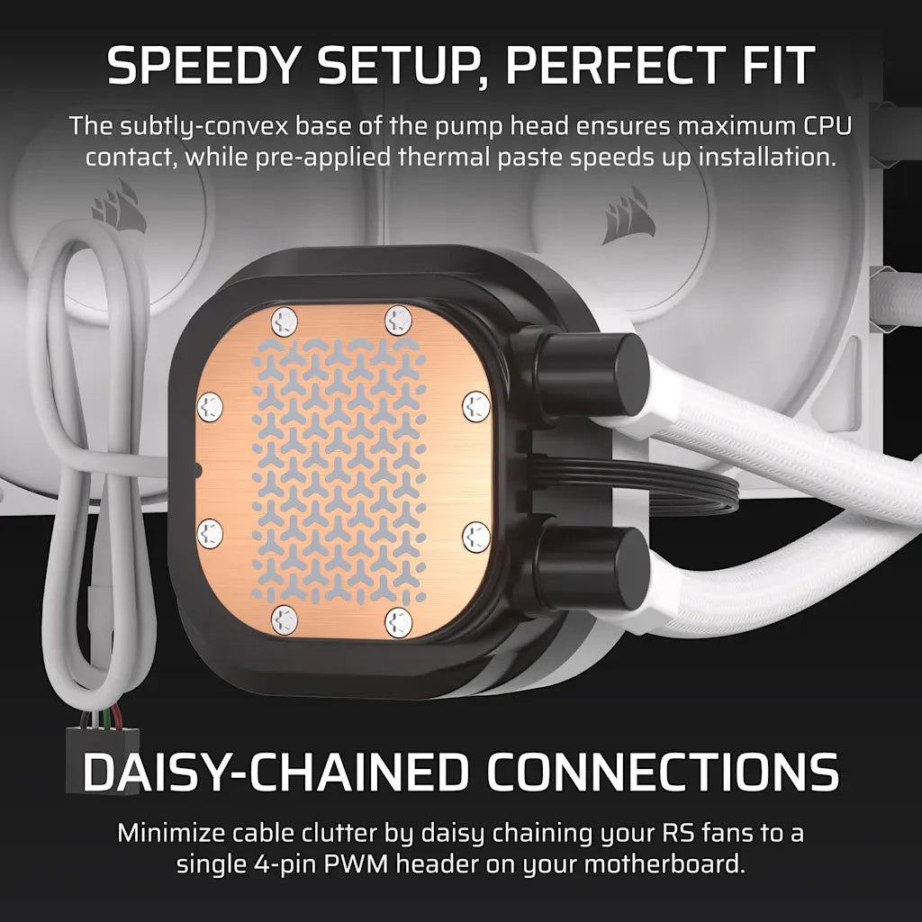 Corsair NAUTILUS 360 RS LCD Liquid CPU Cooler White