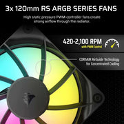 Refroidisseur liquide CPU CORSAIR Nautilus RS ARGB 360 mm – faible bruit – Noir
