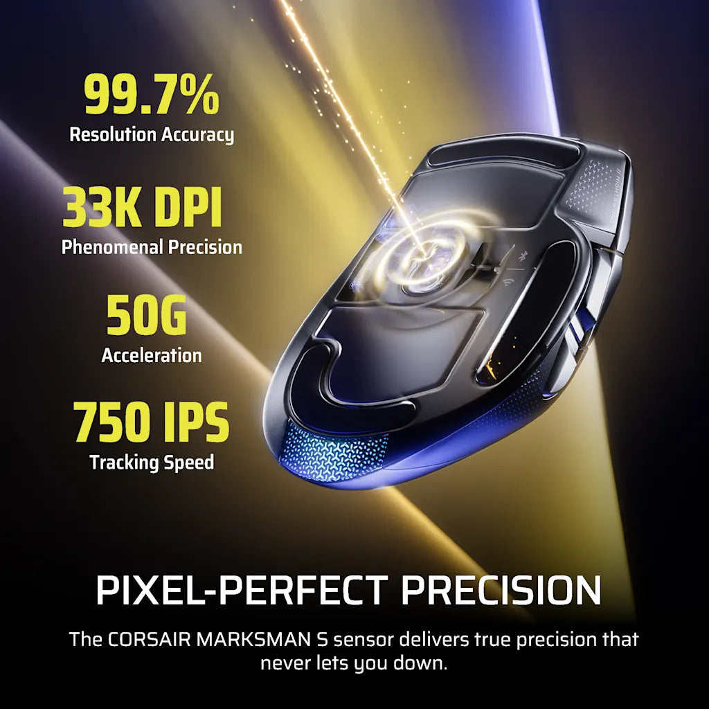 Corsair NIGHTSWORD v2 WIRELESS SD Stream Deck Gaming Mouse 33K DPI Black