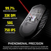 Souris Corsair SABRE v2 PRO Carbon Fiber sans fil