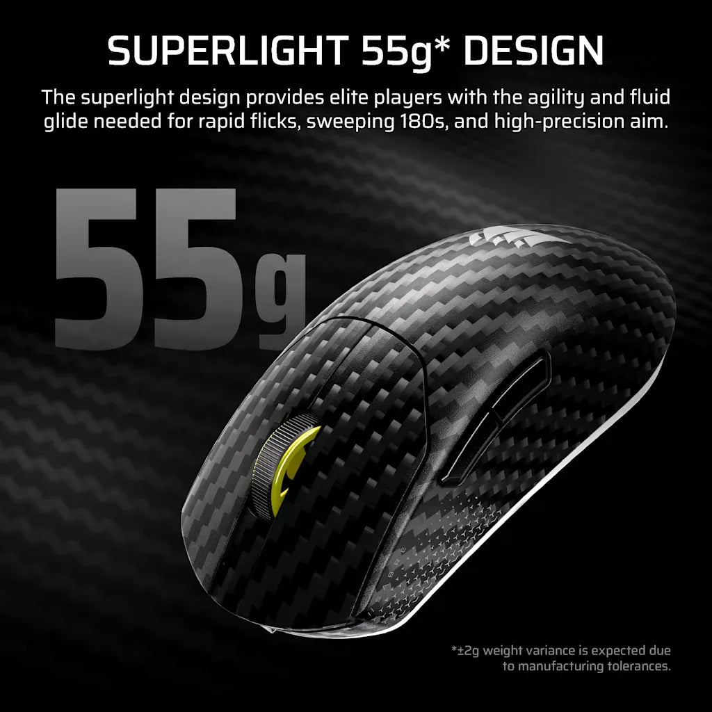 Corsair SABRE v2 PRO Carbon Fiber Wireless Gaming Mouse 33K DPI Black