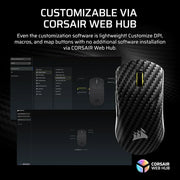 Souris Corsair SABRE v2 PRO Carbon Fiber sans fil