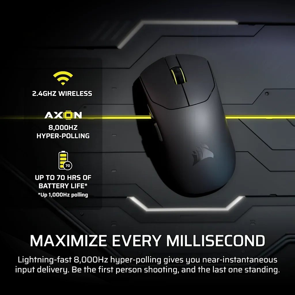 Corsair SABRE v2 PRO Ultralight Wireless Gaming Mouse 33K DPI Black