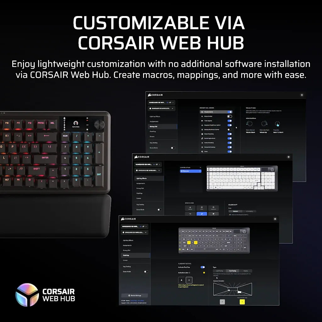 Corsair VANGUARD 96 Wireless Mechanical Gaming Keyboard Black