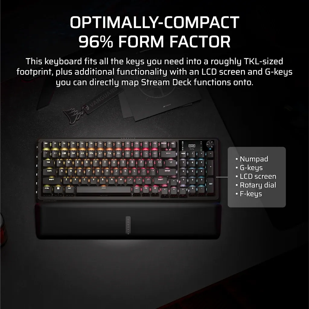 Corsair VANGUARD 96 Wireless Mechanical Gaming Keyboard Black