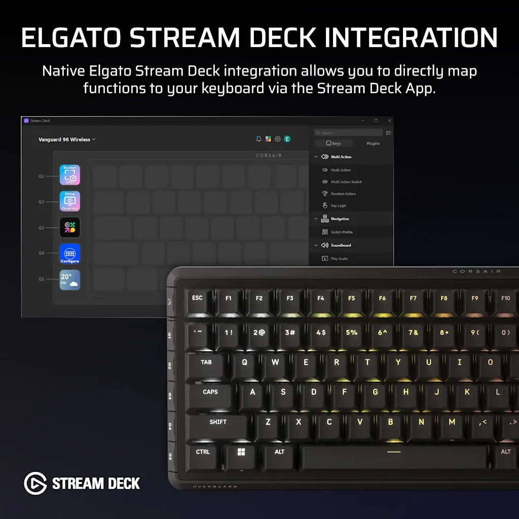Corsair VANGUARD 96 Wireless Mechanical Gaming Keyboard Black