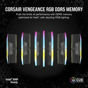 Corsair VENGEANCE RGB 64GB (2x32GB) DDR5 CL40 Memory Kit - Black