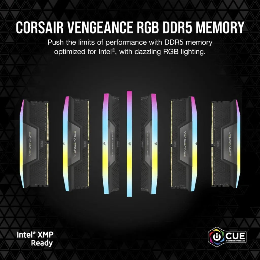 Corsair VENGEANCE RGB 96GB (2x48GB) DDR5 DRAM 5600MT/s CL40 Memory Kit