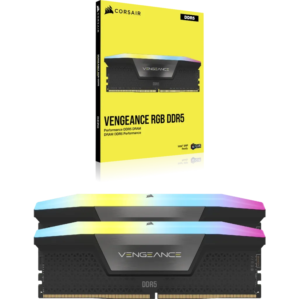 Corsair VENGEANCE RGB 96GB (2x48GB) DDR5 DRAM 5600MT/s CL40 Memory Kit