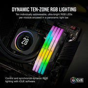 Mémoire RAM CORSAIR Vengeance RGB DDR5 32 Go (2 × 16 Go) 6000 MHz CL36 – Noir — DDR5