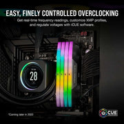 Mémoire RAM CORSAIR Vengeance RGB DDR5 32 Go (2 × 16 Go) 6000 MHz CL36 – Noir — DDR5
