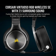 Casque d’écoute Corsair VIRTUOSO RGB sans fil SE haute fidélité