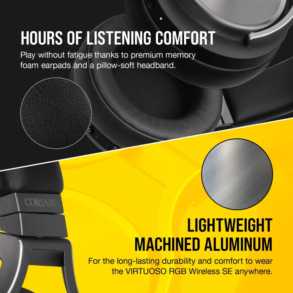 Corsair VIRTUOSO RGB WIRELESS SE High-Fidelity Gaming Headset Gunmetal