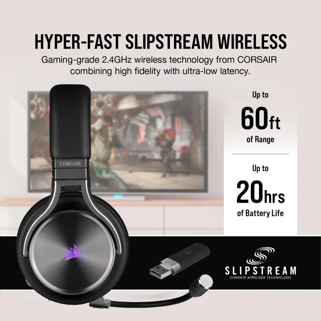 Corsair VIRTUOSO RGB WIRELESS SE High-Fidelity Gaming Headset Gunmetal