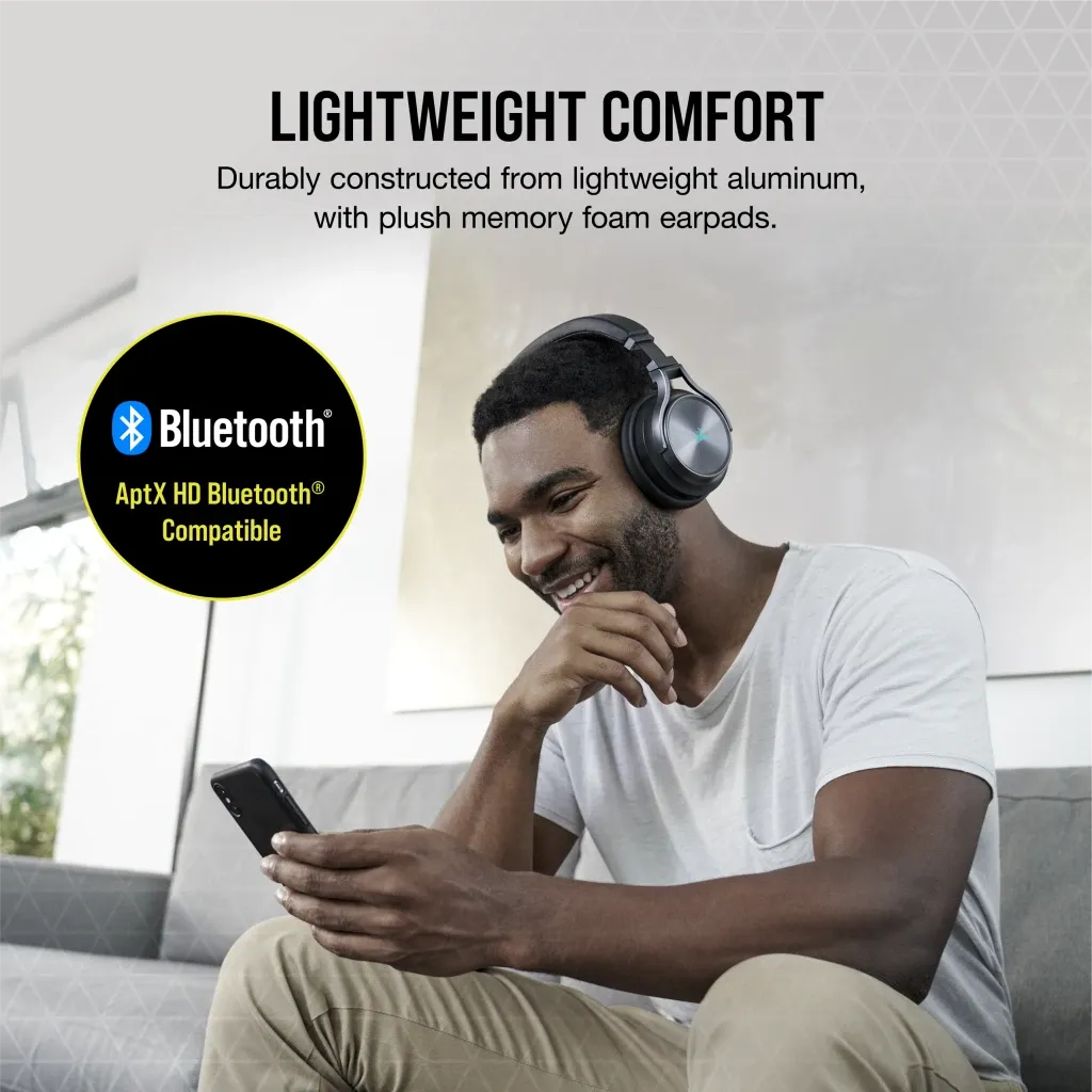 Corsair VIRTUOSO RGB WIRELESS XT Gaming Headset Dolby Atmos Slate