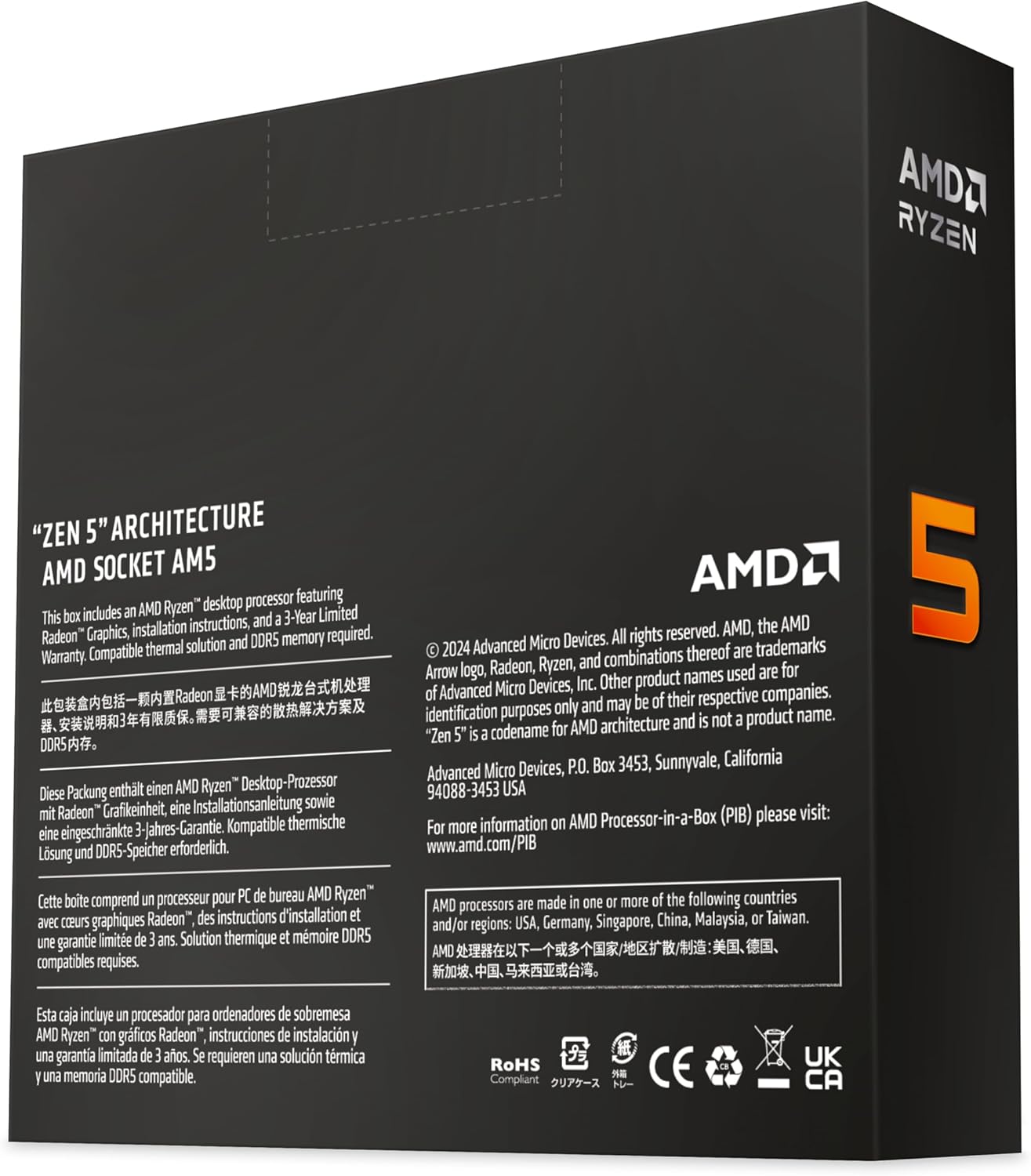 AMD Ryzen 5 9600X 6-Core 12-Thread Unlocked Desktop Processor