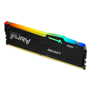 Vue en angle officielle de la mémoire Kingston FURY Beast RGB DDR5 32 Go (2 x 16 Go) 6000 MT/s CL36 noire