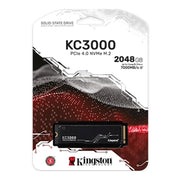 Kingston KC3000 2TB PCIe 4.0 NVMe M.2 SSD SKC3000D/2048G retail packaging