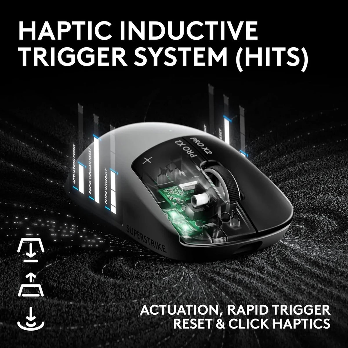 souris gaming sans fil Logitech G PRO X2 SUPERSTRIKE