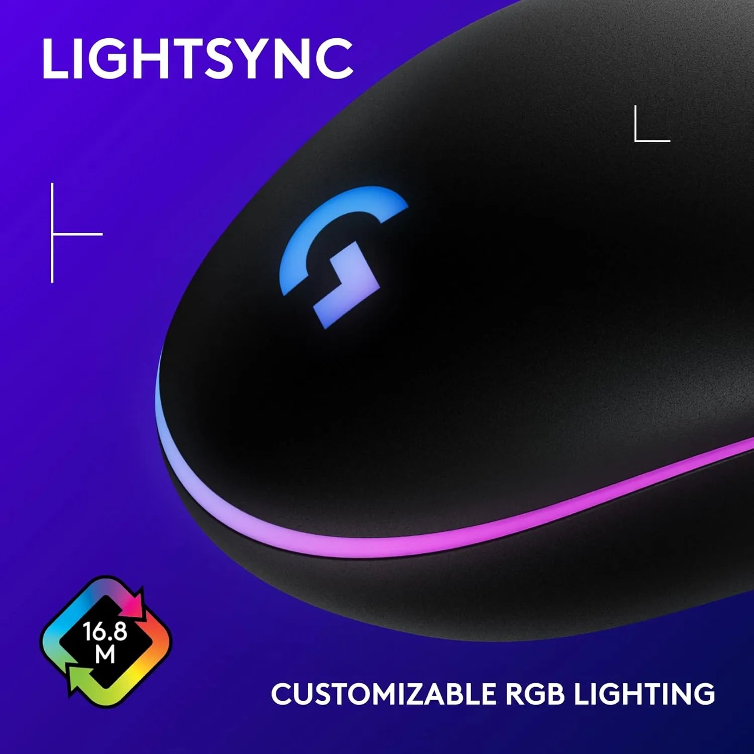 Logitech G203 Wired Gaming Mouse 8000 DPI Optical Sensor RGB