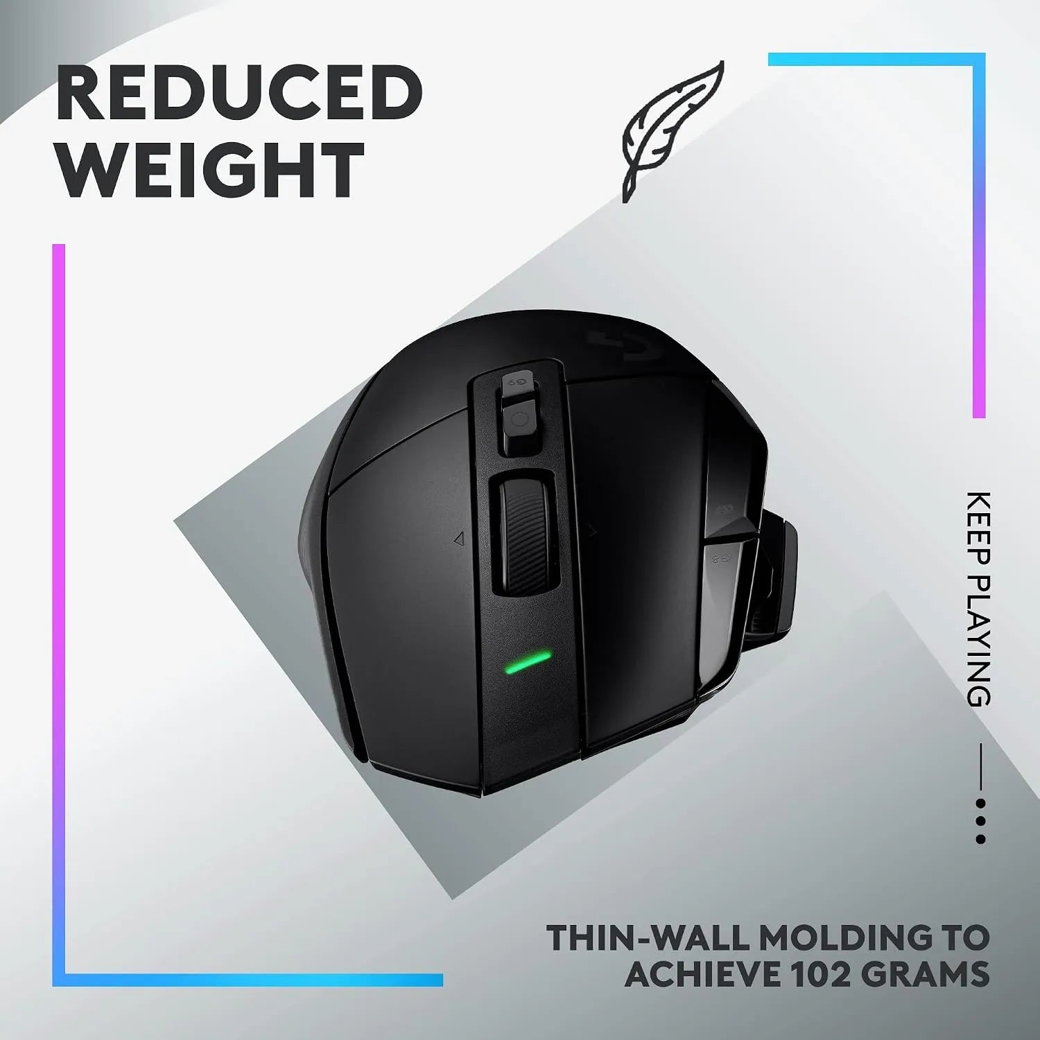 Logitech G502 X Lightspeed Wireless Gaming Mouse 13 Buttons HERO 25K Black