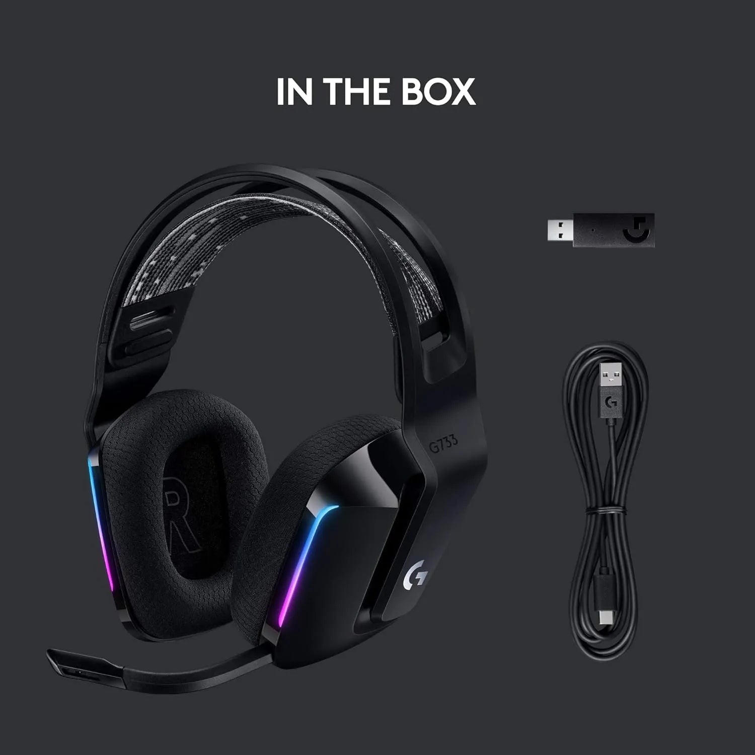 Logitech G733 Lightspeed Wireless Gaming Headset 278g