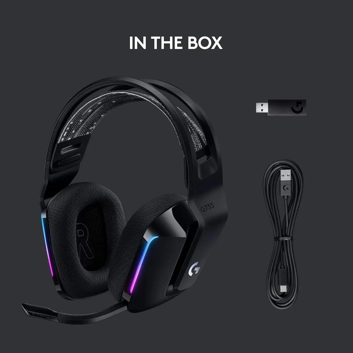 Logitech G733 LIGHTSPEED Wireless Gaming Headset - Black