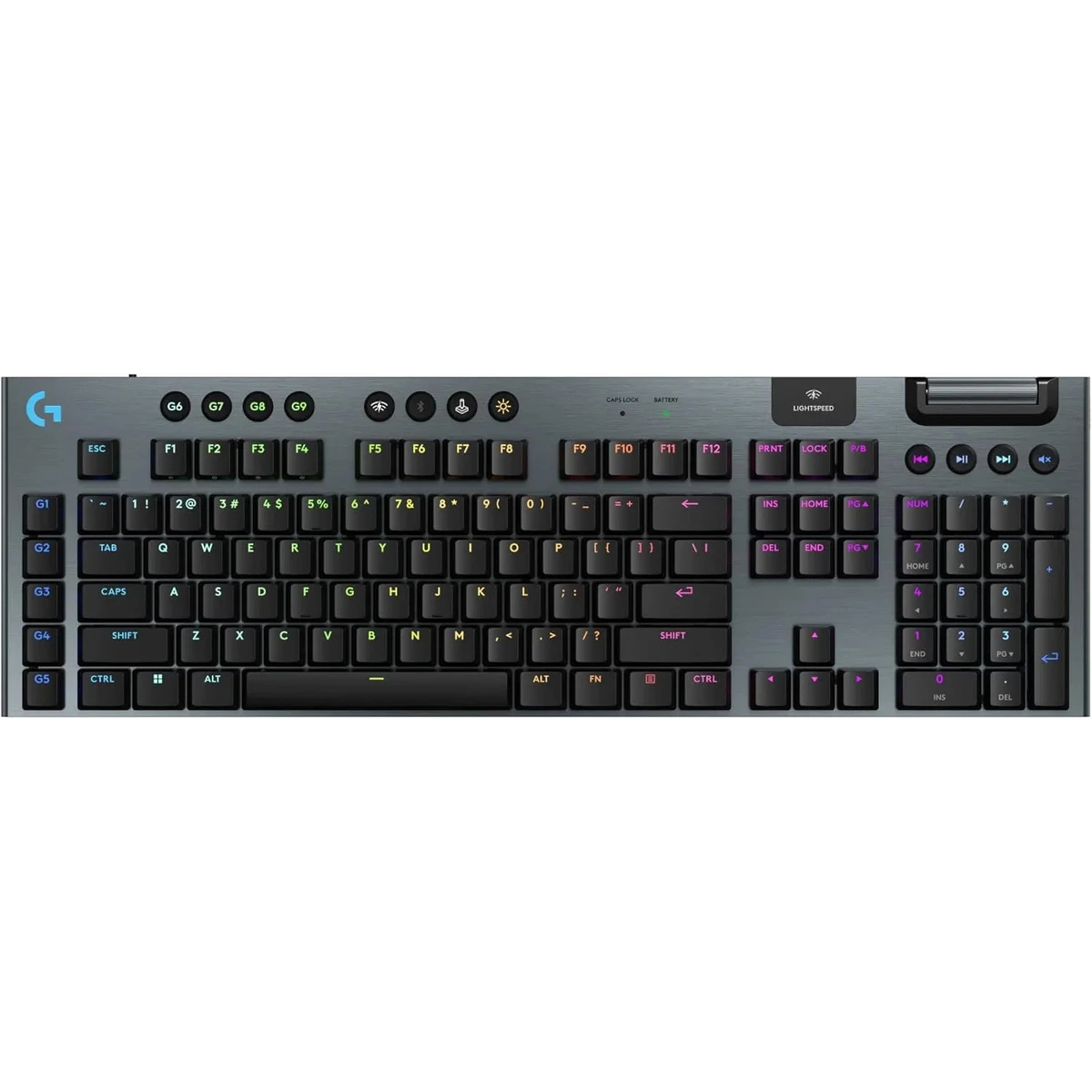 Logitech G915 X Lightspeed Wireless Gaming Keyboard Tactile Low-Profile Mechanical - Black