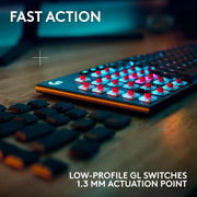 Logitech G915 X Lightspeed Wireless Gaming Keyboard Tactile Low-Profile Mechanical - Black