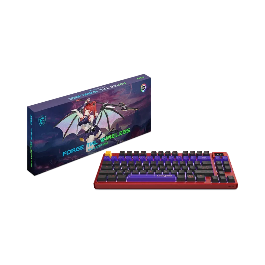 clavier gaming mécanique sans fil TKL MSI FORGE MLG Edition