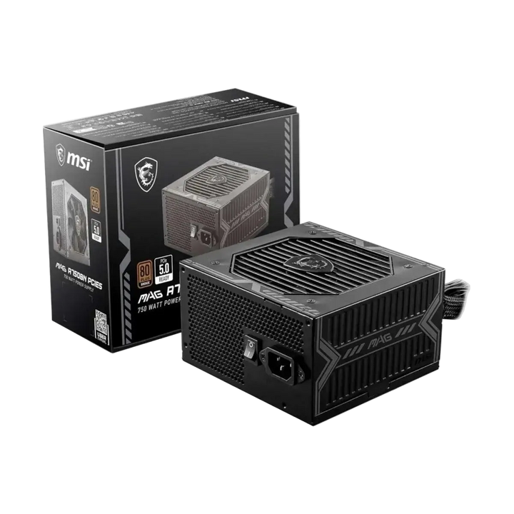 MSI MAG A750BN PCIE5 Non modulaire Gaming 750 W Alimentation – Noir — conception modulaire; PCIE5