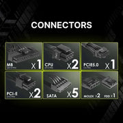 MSI MAG A750BN PCIE5 Non-Modular Gaming 750W Power Supply - Black