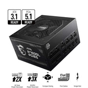 MSI MAG A750GL PCIE5 Alimentation entièrement modulaire 80 PLUS Gold 750 W - Noire — conception modulaire; PCIE5