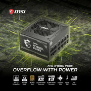 MSI MAG A750GL PCIE5 Alimentation entièrement modulaire 80 PLUS Gold 750 W - Noire — conception modulaire; PCIE5