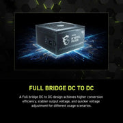 MSI MAG A750GL PCIE5 Alimentation entièrement modulaire 80 PLUS Gold 750 W - Noire — conception modulaire; PCIE5