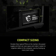 MSI MAG A850GL 850W power supply view 5
