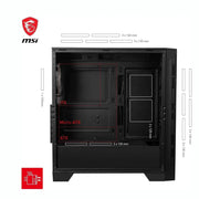 MSI MAG Forge 321R Airflow Mid-Tower PC Case - Black