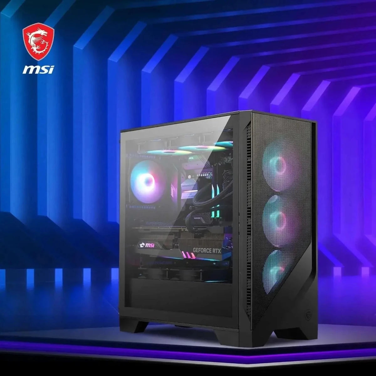 MSI MAG Forge 321R Airflow Mid-Tower PC Case - Black