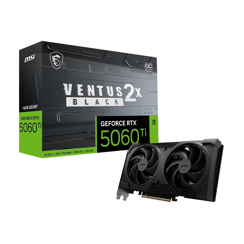 MSI GeForce RTX 5060 Ti 16G VENTUS 2X OC BLACK PLUS view 7
