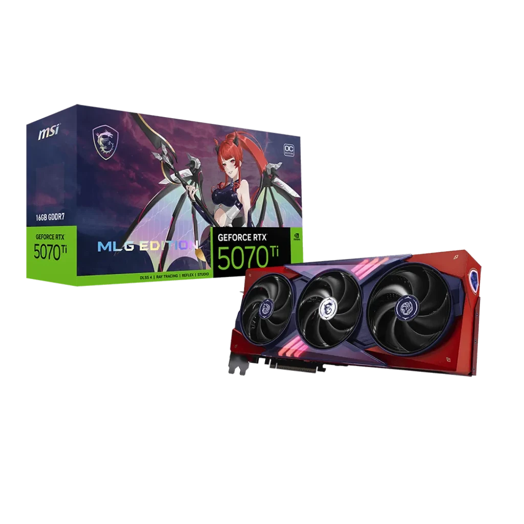 MSI GeForce RTX 5070 Ti 16G MLG Edition OC avec boîte de vente au détail