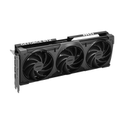 MSI GeForce RTX 5070 Ti 16G VENTUS 3X OC BLACK - vue avant en angle