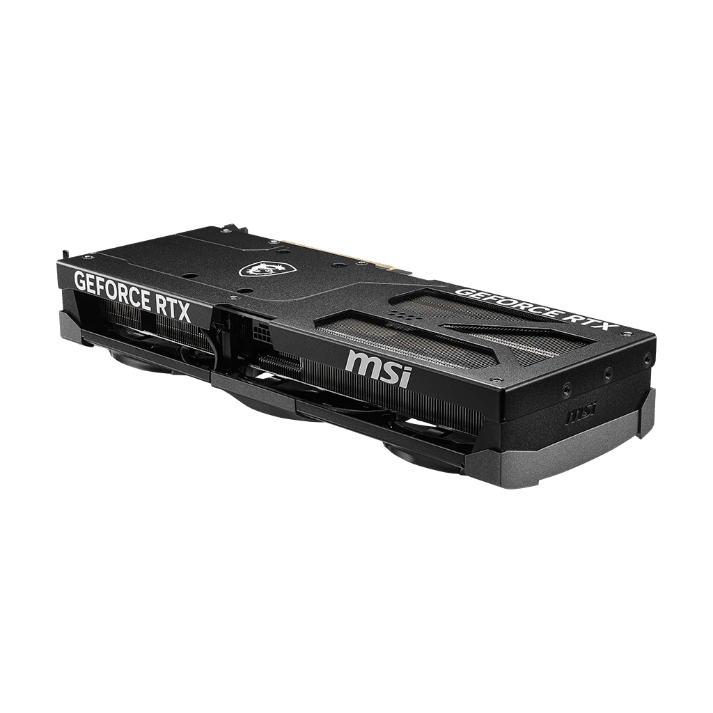 MSI GeForce RTX 5070 Ti 16G VENTUS 3X OC BLACK - plaque arrière en angle