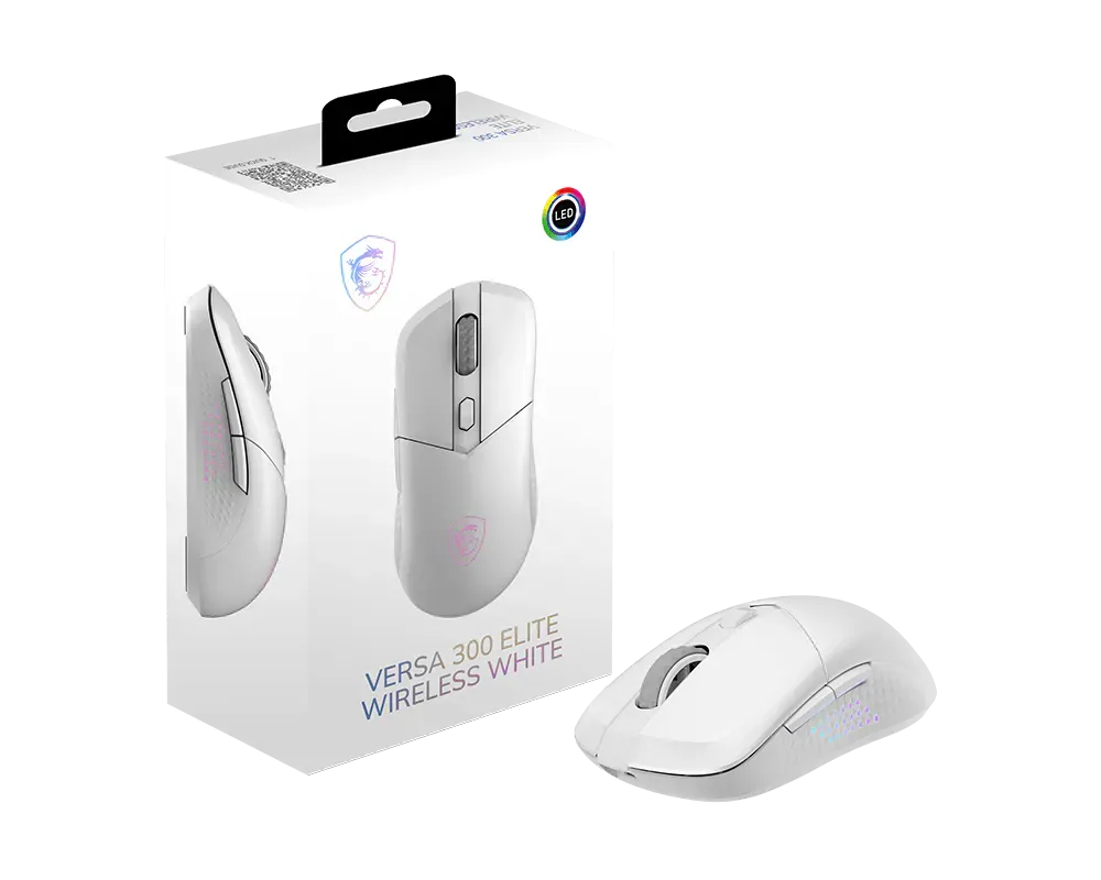 MSI VERSA 300 ELITE Wireless Gaming Mouse White